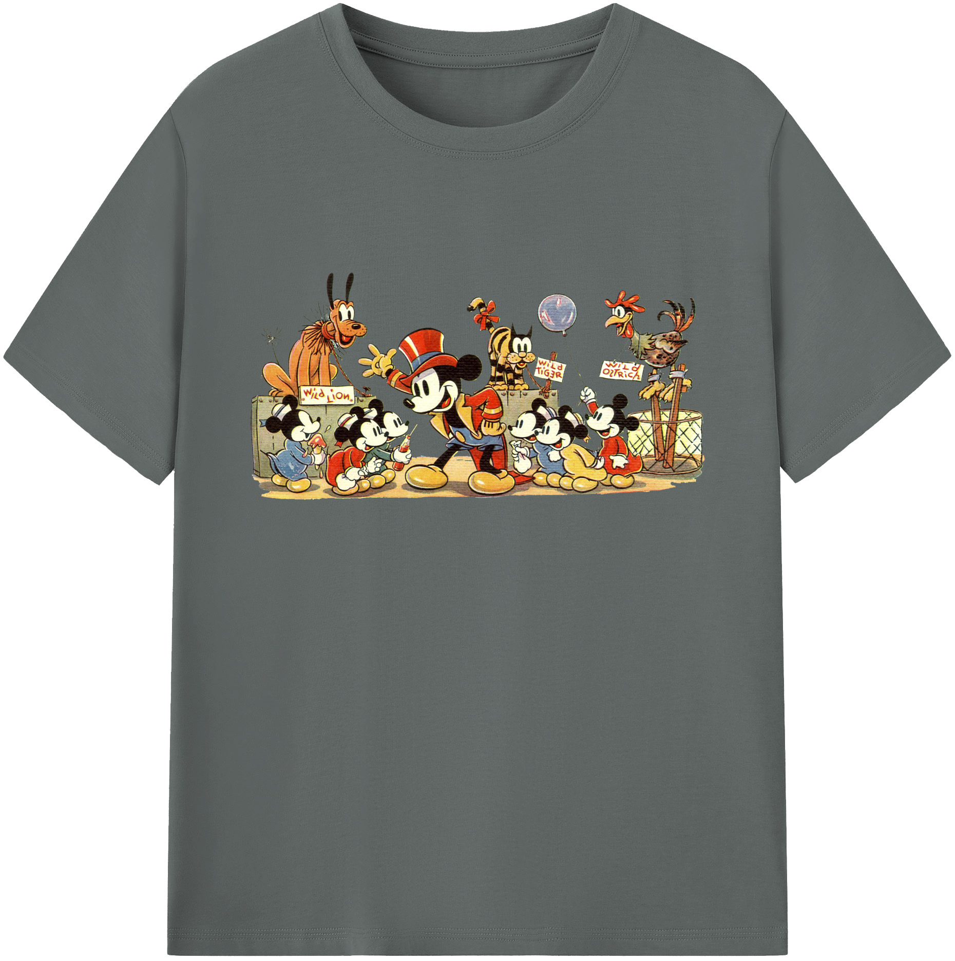 ミッキーマウス Mickey Mouse 綿100％ メンズ半袖Tシャツ｜肌触りやわらか＆通気性